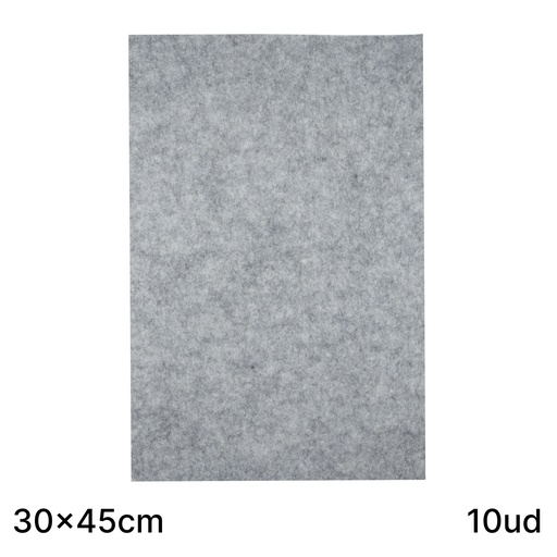 [825157] LAMINA FIELTRO ACRÍLICO GRIS 30x45 CM 160 g/m² PACK 10 UNIDADES INNSPIRO