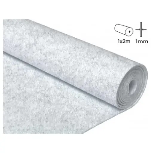 [650491] FIELTRO ACRÍLICO BLANCO NÁUTICO ROLLO 100X200CM 160GR/M² INNSPIRO