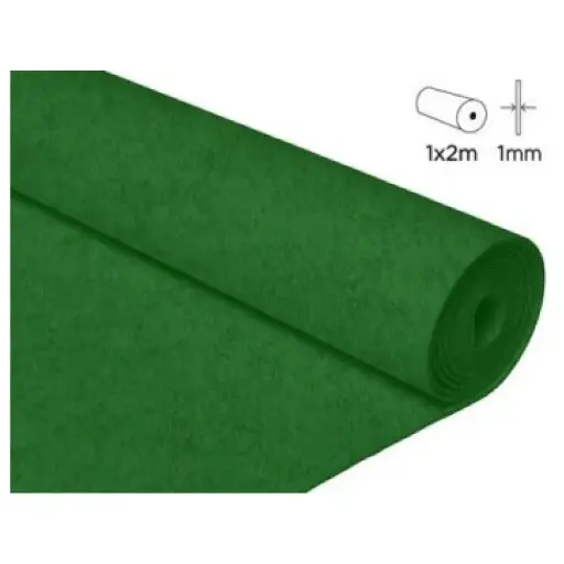 [650376] FIELTRO ACRÍLICO VERDE FUERTE ROLLO 100X200CM 160GR/M² INNSPIRO