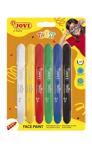 [649385] MAQUILLAJE EN BARRA HIPOALERGÉNICO 6 STICKS MULTICOLOR JOVI