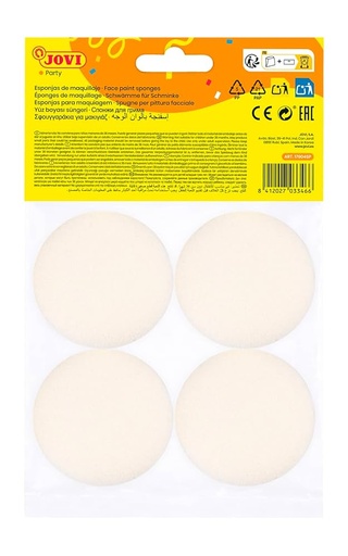[649384] MAQUILLAJE SET DE ESPONJAS DE MAQUILLAJE FACIAL (PACK 4 UNIDADES) JOVI