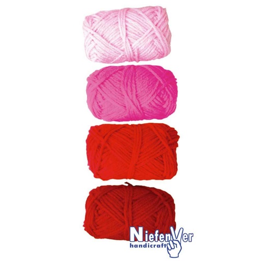 [649322] OVILLOS DE LANA ACRÍLICA GAMA ROSA – 4 UNIDADES DE 28 GRAMOS