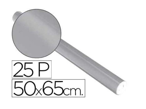 [825651] PAPEL CHAROL GRIS ESTUCADO SADIPAL ROLLO 50CM×16,25M