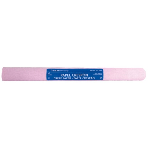 [600334] PAPEL CRESPÓN ROSA CLARO 50×2M 60G CREPADO 70% INETA 