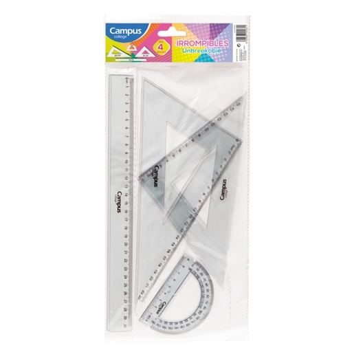 [600382] JUEGO REGLAS CAMPUS 30 CM IRROMPIBLE 