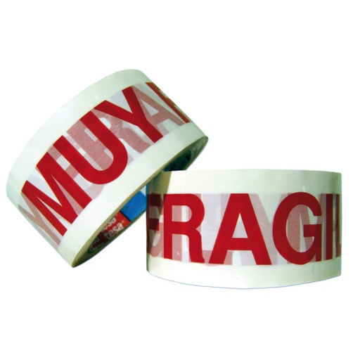 [069040] CINTA ADHESIVA DE EMBALAJE TESA “FRÁGIL” POLIPROPILENO 50MM×66 M
