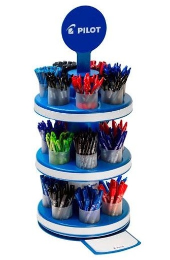 [118618] EXPOSITOR GIRATORIO DE SOBREMESA PILOT – 516 BOLÍGRAFOS SURTIDOS