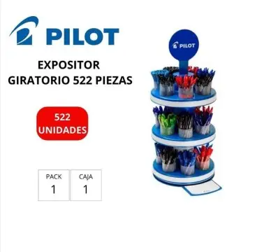 [118618] EXPOSITOR GIRATORIO DE SOBREMESA PILOT 516 BOLÍGRAFOS SURTIDOS