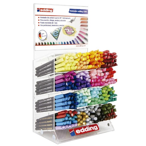 [120036] ROTULADOR EDDING EXPOSITOR 320 ROTULADORES 1200 – COLORES SURTIDOS