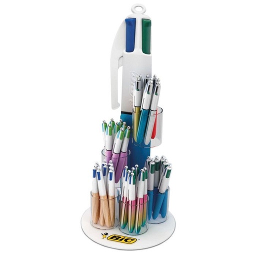 [825863] EXPOSITOR BIC 526353 BOLÍGRAFOS 4 COLORES – 48 UNIDADES SURTIDAS