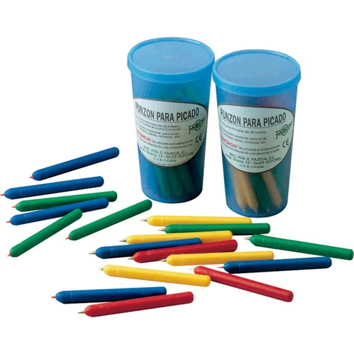 [649948] PUNZÓN FAIBO DE PLÁSTICO CON PUNTA GRUESA – ESPECIAL PARA PICADO ESCOLAR