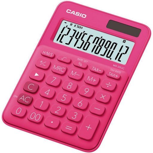[247859] CALCULADORA CASIO MS-20UC ROJO 