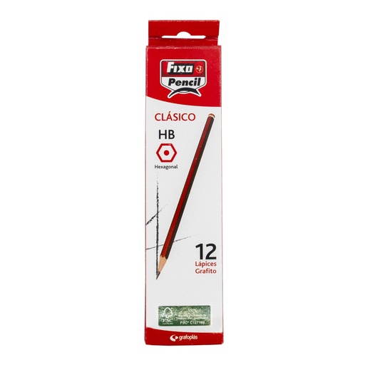 [080535] LÁPICES DE GRAFITO FIXO HB – CAJA 12 UNIDADES