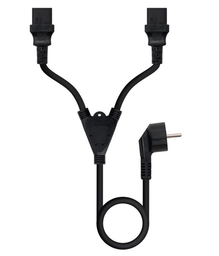 [170113] NANOCABLE CABLE DE ALIMENTACIÓN CEE7-M A 2xC13-H – 1,8 M