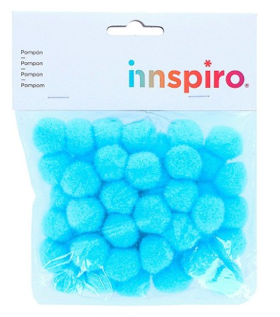 [825788] POMPON POLIPROPILENO AZUL 25MM 50UD