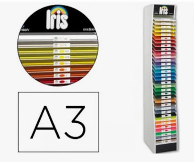 [825862] EXPOSITOR CARTULINA GUARRO IRIS DIN A3 – 42 ESTANTES (2000 × 335 × 520 MM)