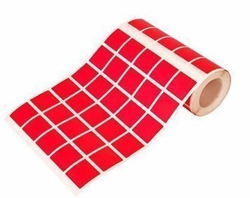 [825902] GOMETS ROLLO CUADRADOS 15 MM ROJO APLI