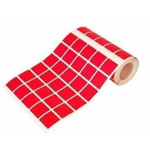 [825902] GOMETS ROLLO CUADRADOS 15 MM ROJO APLI