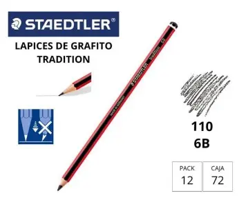 [119217] LÁPIZ DE GRAFITO STAEDTLER TRADITION 110 6B