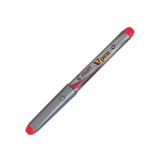 [119390] PLUMA ESTILOGRÁFICA PILOT V PEN SILVER DESECHABLE ROJO 0,4 MM