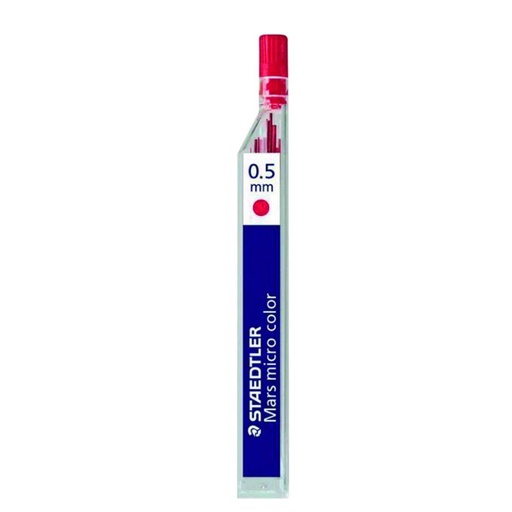 [081403] MINAS MARS MICRO COLOR ROJO 0,5 mm (TUBO 12 UDS.) STAEDTLER