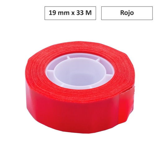 [650230] CINTA ADHESIVA APLI ROJO 19 MM x 33 M