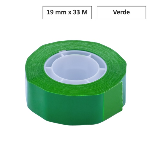 [650231] CINTA ADHESIVA APLI VERDE 19 MM x 33 M
