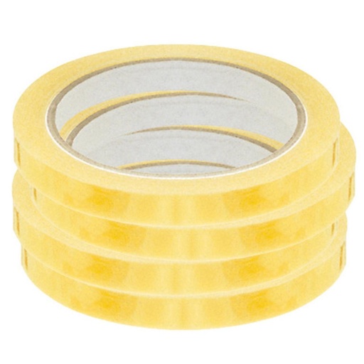 [040004] CINTA ADHESIVA TRANSPARENTE RAYLU 12 MM × 66 M (PACK 12 UNIDADES)