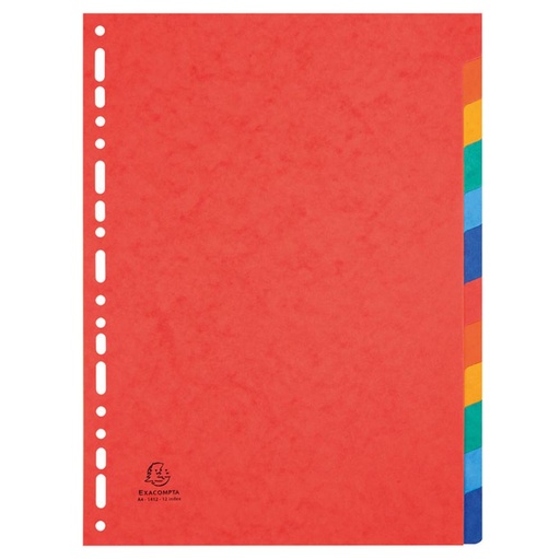 [180828] SEPARADOR A4 EXACOMPTA CARTÓN 12 PESTAÑAS (1412E)