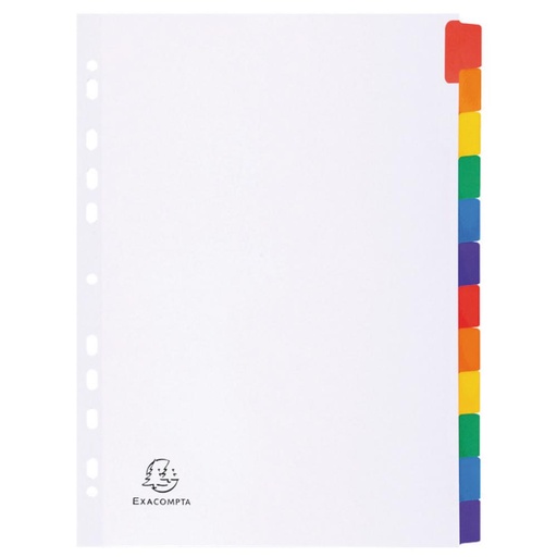 [180830] SEPARADOR A4 EXACOMPTA NATURE FUTURE CARTÓN 12 PESTAÑAS