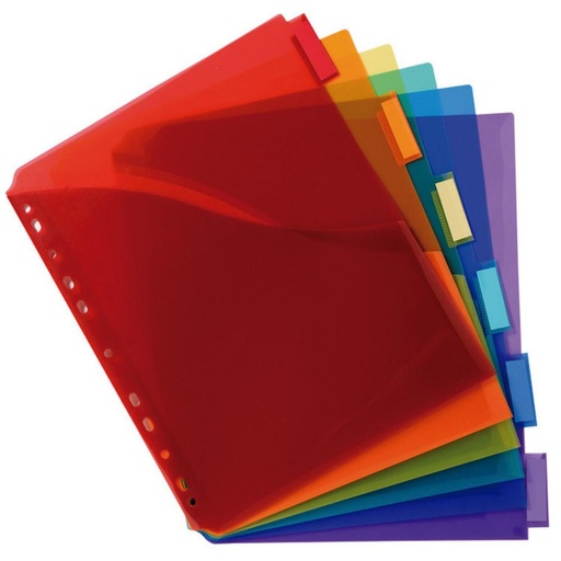 [180935] SEPARADOR A4+ EXACOMPTA PP 6 PESTAÑAS TRANSLÚCIDO (4834E)