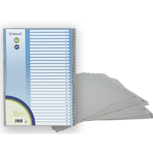 [180896] SEPARADORES A4 POLIPROPILENO 31 DEPARTAMENTOS 