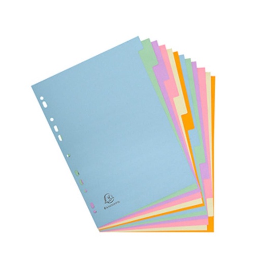 [180932] SEPARADORES EXACOMPTA A4 12 POSICIONES COLORES PASTEL