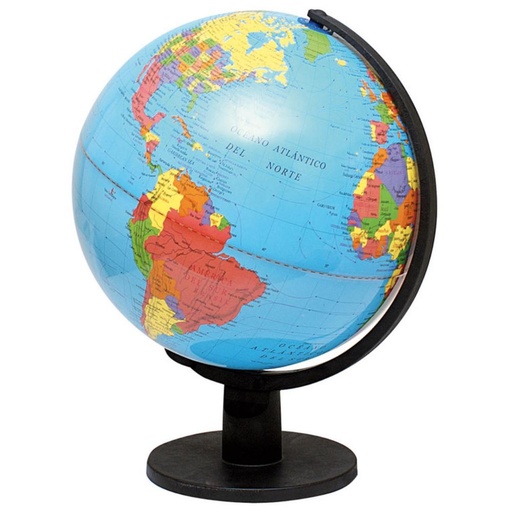 [514002] RAYLU PAPER® – GLOBO TERRÁQUEO ILUMINADO GIRATORIO 20 CM AZUL, CARTOGRAFÍA EN ESPAÑOL