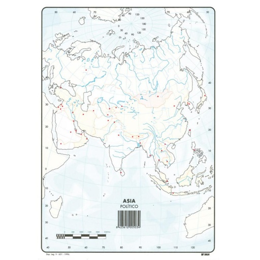 [630362] MAPAS DE ASIA  POLITICO (BLOC 50 HOJAS)