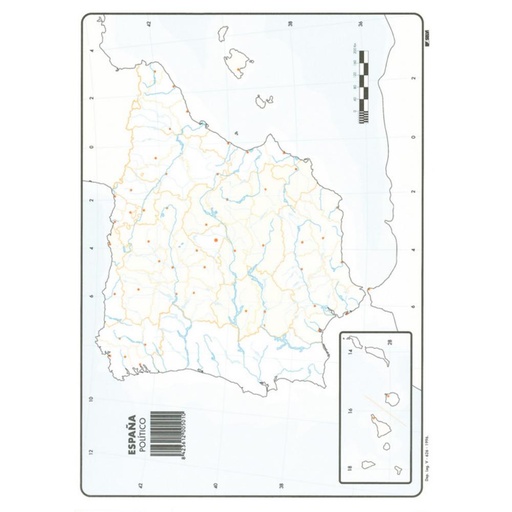 [630350] MAPAS DE ESPAÑA POLITICO  (BLOC 50 HOJAS)