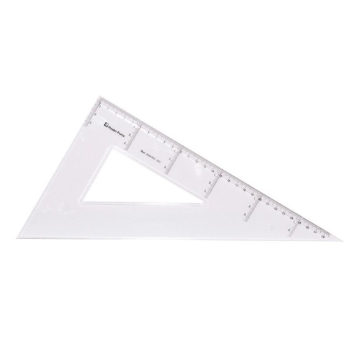 [600035] CARTABÓN SAFTA PLÁSTICO 30 CM · TRANSPARENTE · BISELADO Y GRADUADO · USO ESCOLAR/OFICINA