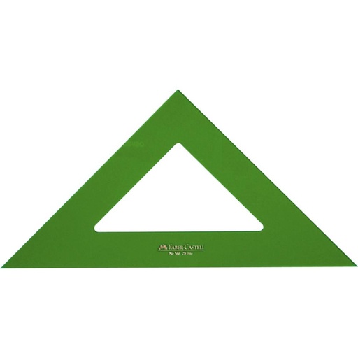 [600043] ESCUADRA FABER-CASTELL GAMA VERDE – PLÁSTICO – 25 CM – SIN GRADUAR