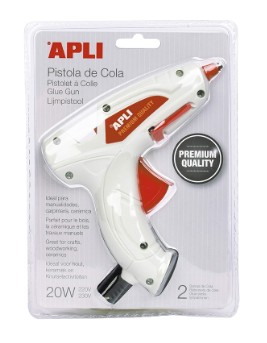 [825431] PISTOLA DE COLA PREMIUM TERMOFUSIBLE HOT MELT 20W + 2 BARRAS