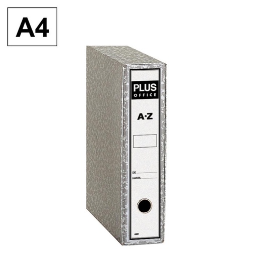 [180083] ARCHIVADOR DE PALANCA A4 GRIS JASPEADO