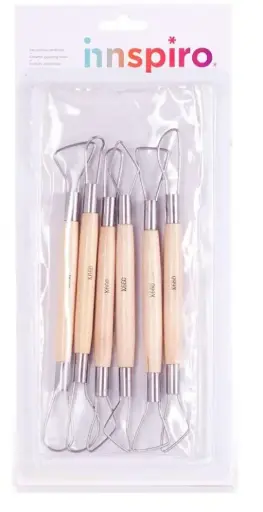 [825274] SET DE 6 VACIADORES PARA PASTAS Y ARCILLAS 19CM MODELADO Y CERÁMICA