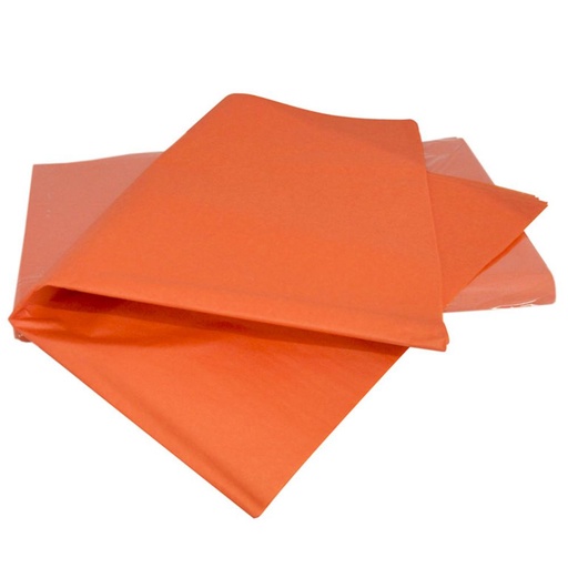 [600167] PAPEL SEDA RESMA 520H 50 × 75 CM 18 G NARANJA (MANO 25 HOJAS)