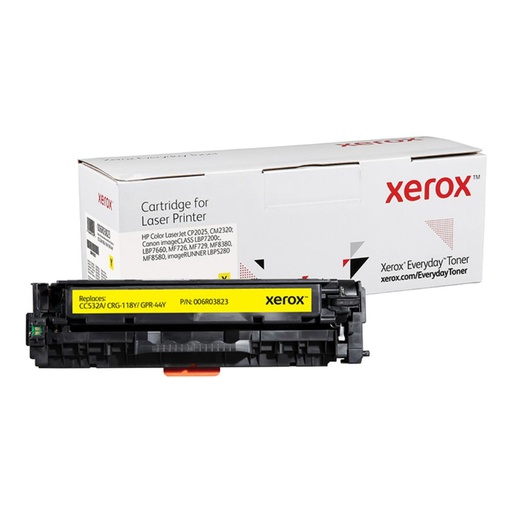 [151486] XEROX EVERYDAY TONER PARA HP 304A COLOR LASERJET CP2025(CC532A CRG118Y GPR44Y) AMARILLO