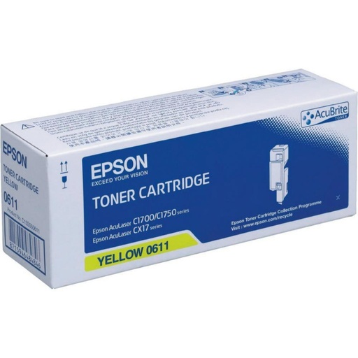 [166269] EPSON ACULASER C1700/1750/CX17 TONER AMARILLO 1.400 PAGINAS.