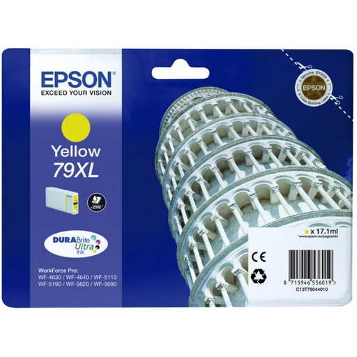 [166041] EPSON CARTUCHO AMARILLO 79XL 2000 PAGINAS WORKFORCE PRO WF-5XXX SERIES