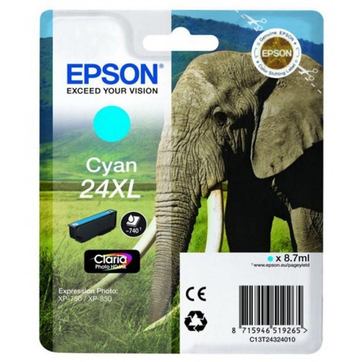 [165749] EPSON CLARIA PHOTO HD INK CARTUCHO CIAN 24XL EXPRESSION PHOTO XP-760/950