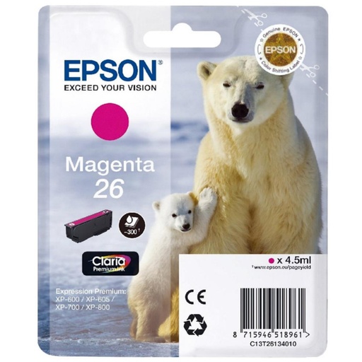[166024] EPSON CLARIA PREMIUM CARTUCHO MAGENTA 26