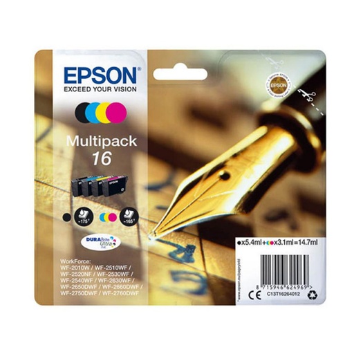 [165372] EPSON DURABRITE ULTRA INK CARTUCHO 16 MULTIPACK 4 COLORES