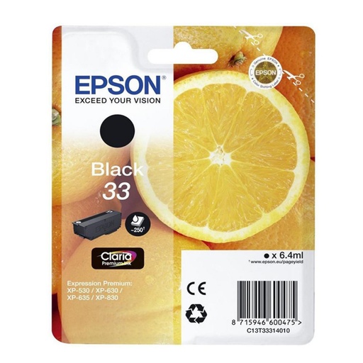 [165308] EPSON EXPRESSION HOME XP-530 CARTUCHO NEGRO Nº33