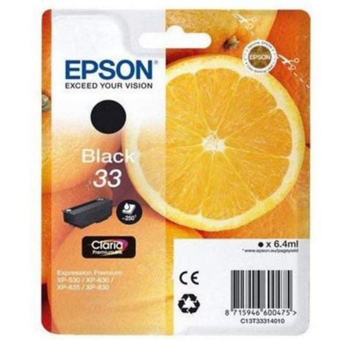 [165733] EPSON EXPRESSION HOME XP-530/XP630/XP635/XP830 CARTUCHO NEGRO FOTO Nº33